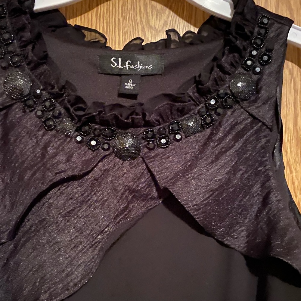 Black dress, size 8, brand S.L. Fashion. - Picture 1 of 5